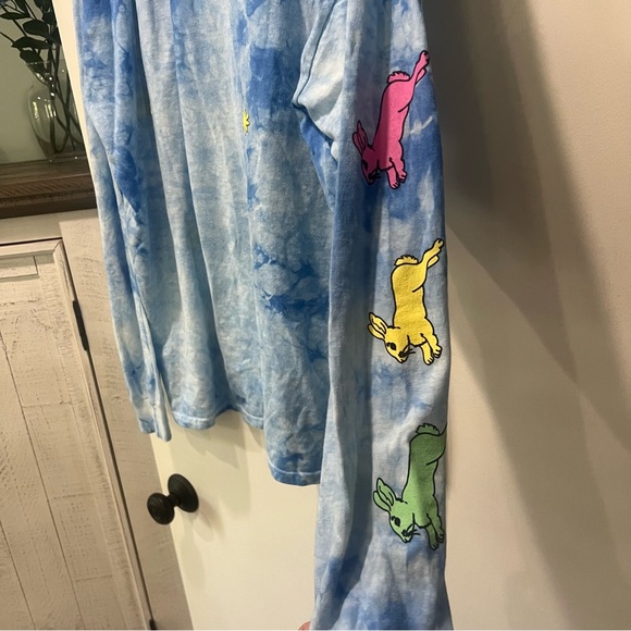 Coney Island Picnic Blue Tie-Dye Long Sleeve Graphic T-Shirt - Size XL - Picture 8 of 8